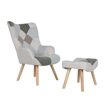 Siège Home ESPRIT Polyester Métal Bois MDF 68 X 78 X 95 cm de Home ESPRIT, Chaises - Réf : S3059155, Prix : 214,84 €, Remise : %