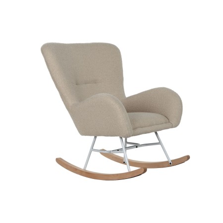 Fauteuil à Bascule Home ESPRIT Blanc Polyester Métal 74 X 90 X 95 cm de Home ESPRIT, Chaises - Réf : S3059158, Prix : 214,84 ...