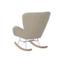 Mecedora Home ESPRIT Blanco Poliéster Metal 74 X 90 X 95 cm de Home ESPRIT, Sillas - Ref: S3059158, Precio: 214,84 €, Descuen...