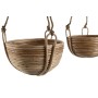 Set of Planters Home ESPRIT Natural wicker Rope 31 x 31 x 23 cm (3 Pieces) by Home ESPRIT, Cachepots - Ref: S3059163, Price: ...