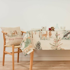 Tovaglia in resina antimacchia Belum Christmas Deer Marrone Rosso Verd