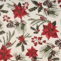 Toalha resinada antinódoas Belum Christmas Flowers Vermelho Verde Natural 150 x 150 cm | Tienda24 Tienda24.eu