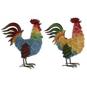 Decorative Figure Home ESPRIT Multicolour Rooster 39,5 X 15 X 42 cm (2 Units) by Home ESPRIT, Ornaments - Ref: S3059199, Pric...