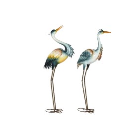 Figura Decorativa Home ESPRIT Amarillo Azul Blanco Oriental Garza 41 X 18,5 X 104,5 cm (2 Unidades) de Home ESPRIT, Adornos -...