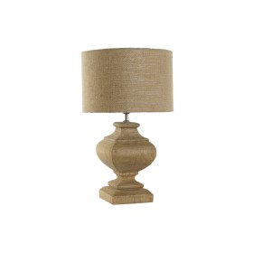 Desk lamp Home ESPRIT Natural Jute Wood 50 W 220 V 36 x 36 x 58 cm by Home ESPRIT, Bedside and Table Lamps - Ref: S3059226, P...