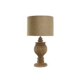 Desk lamp Home ESPRIT Natural Jute Wood 50 W 220 V 41 x 41 x 76 cm by Home ESPRIT, Bedside and Table Lamps - Ref: S3059228, P...