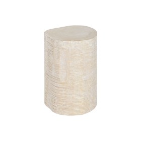 Mesa de apoio DKD Home Decor Branco Castanho Madeira de mangueira 53 x 53 x 53 cm | Tienda24 - Global Online Shop Tienda24.eu