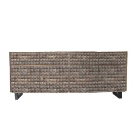 Anrichte Alexandra House Living Weiß Silberfarben Bambus Holz MDF 40 x 81 x 120 cm | Tienda24 - Global Online Shop Tienda24.eu