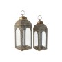 Lantern Home ESPRIT Golden Metal Crystal Arab Stripped 20 X 20 X 56 cm (2 Pieces) | Tienda24 - Global Online Shop Tienda24.eu