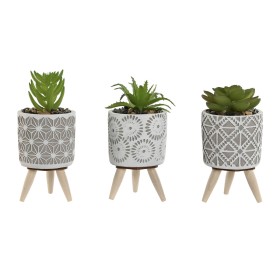 Decorative Plant Home ESPRIT Polyethylene Cement 6,5 x 6,5 x 11 cm (3 Units) by Home ESPRIT, Artificial Plants - Ref: S305929...