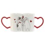 Juego de 2 Tazas Mug Home ESPRIT Love Blanco Rojo Gatos de Home ESPRIT, Tazas - Ref: S3059294, Precio: 10,31 €, Descuento: %