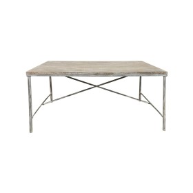 Dining Table Home ESPRIT White Grey Natural Metal 150 x 85 x 75 cm | Tienda24 - Global Online Shop Tienda24.eu