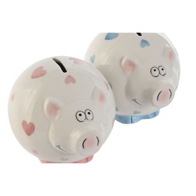 Money box Home ESPRIT Dolomite Pig 15 X 13 X 12 cm (2 Units) by Home ESPRIT, Money Boxes - Ref: S3059322, Price: 14,06 €, Dis...