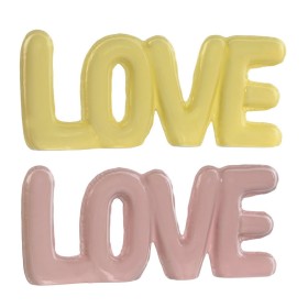 Figurine Décorative Home ESPRIT LOVE Jaune Rose Enfant 24 X 2,5 X 10 cm (2 Unités) de Home ESPRIT, Objets de décoration - Réf...