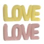 Statua Decorativa Home ESPRIT LOVE Giallo Rosa Per bambini 24 X 2,5 X 10 cm (2 Unità) di Home ESPRIT, Soprammobili - Rif: S30...