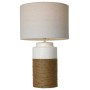 Desk lamp Home ESPRIT White Linen Ceramic 38 X 38 X 61,5 cm by Home ESPRIT, Bedside and Table Lamps - Ref: S3059329, Price: 7...