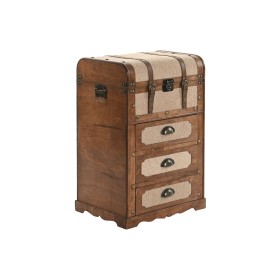 Caisson à Tiroirs Home ESPRIT Marron Noir Fer Bois de manguier Moto Loft Usé 100 x 68 x 105 cm | Tienda24 - Global Online Shop Tienda24.eu