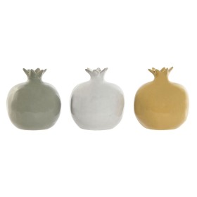 Decorative Figure Home ESPRIT White Green Mustard Modern 13,5 x 13,5 x 15 cm (3 Units) by Home ESPRIT, Ornaments - Ref: S3059...