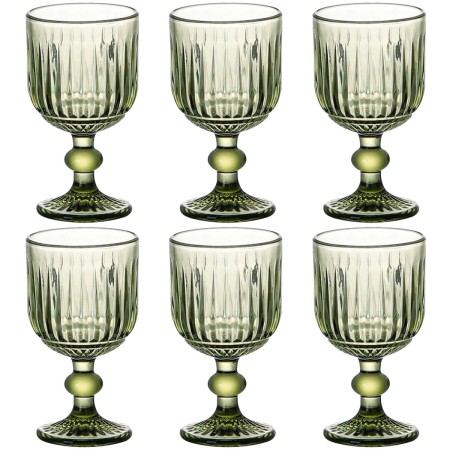 Set de Copas Home ESPRIT Verde Cristal 8 x 8 x 14,5 cm (6 Unidades) | Tienda24 - Global Online Shop Tienda24.eu