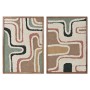 Painting Home ESPRIT Green Beige Modern Scandinavian 75 x 3 x 105 cm (2 Units) by Home ESPRIT, Prints on Canvas - Ref: S30594...