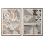 Cadre Home ESPRIT Marron Beige Abstrait Indien 75 x 3 x 105 cm (2 Unités) de Home ESPRIT, Impressions sur toile - Réf : S3059...