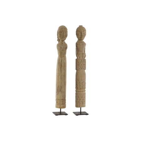 Decorative Figure Home ESPRIT Natural 7,5 x 7,5 x 50 cm Statue (2 Pieces) by Home ESPRIT, Ornaments - Ref: S3059427, Price: 5...