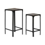 Set of 2 tables Home ESPRIT Black Natural 38 x 38 x 75 cm | Tienda24 - Global Online Shop Tienda24.eu