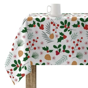 Fleckenabweisende geharzte Tischdecke Belum Christmas Deer Braun Rot grün Leinen 150 x 150 cm | Tienda24 Tienda24.eu