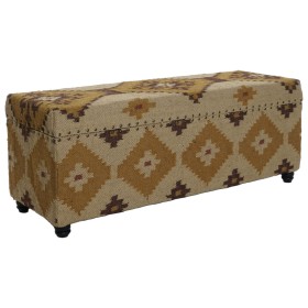 Arcón Home ESPRIT Beige Mostaza Algodón 120 x 40 x 45 cm de Home ESPRIT, Cajas y arcones de almacenaje - Ref: S3059474, Preci...