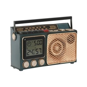 Tafelklok Home ESPRIT Dourado Verde-escuro Metal Rádio 24 x 8 x 17 cm de Home ESPRIT, Relógios de secretária - Ref: S3059484,...