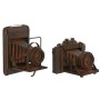 Decorative Figure Home ESPRIT Bronze Photo camera Vintage 18 x 13,5 x 14 cm (2 Units) by Home ESPRIT, Ornaments - Ref: S30594...