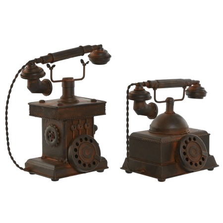 Decorative Figure Home ESPRIT Bronze Vintage Telephone 21 x 12 x 18 cm (2 Units) by Home ESPRIT, Ornaments - Ref: S3059489, P...