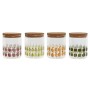 Bote Home ESPRIT Amarillo Verde Natural Corcho Silicona Vidrio de Borosilicato Shabby Chic 700 ml (4 Unidades) de Home ESPRIT...