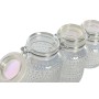 Set di 3 Barattoli Home ESPRIT Trasparente Metallo Cristallo 1,2 L 3 Pezzi di Home ESPRIT, Conservazione di alimenti - Rif: S...