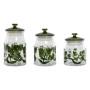 Conjunto de 3 Potes Home ESPRIT Verde Cristal 1,2 L 3 Peças de Home ESPRIT, Armazenamento de alimentos - Ref: S3059513, Preço...