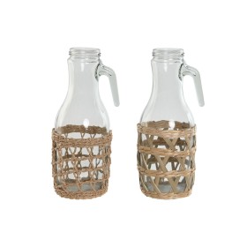 Jarra Home ESPRIT Natural Cristal Fibra (2 Unidades) de Home ESPRIT, Jarras y decantadores - Ref: S3059521, Precio: 14,02 €, ...