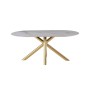 Dining Table Home ESPRIT Golden Metal Ceramic 180 x 90 x 75 cm by Home ESPRIT, Dining Tables - Ref: S3059526, Price: 327,49 €...