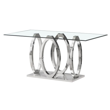 Table de Salle à Manger Home ESPRIT Acier Verre trempé 160 x 90 x 76 cm | Tienda24 - Global Online Shop Tienda24.eu