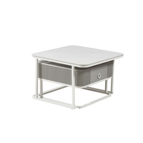 Mesa de Centro Home ESPRIT Branco 70 x 70 x 45 cm de Home ESPRIT, Jogos de móveis - Ref: S3059529, Preço: 180,50 €, Desconto: %