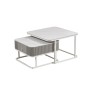 Mesa de Centro Home ESPRIT Branco 70 x 70 x 45 cm de Home ESPRIT, Jogos de móveis - Ref: S3059529, Preço: 180,25 €, Desconto: %