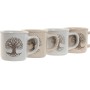 Tazza Mug Home ESPRIT Bianco Beige Tradizionale Albero della vita 330 ml (4 Unità) di Home ESPRIT, Tazze - Rif: S3059530, Pre...