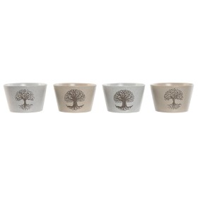 Bol Home ESPRIT Blanc Beige Grès 570 ml 13 x 13 x 8 cm (4 Unités) de Home ESPRIT, Bols et tasses - Réf : S3059532, Prix : 13,...