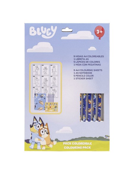 Ensemble de Papeterie Bluey 16 Pièces Bleu | Tienda24 Tienda24.eu