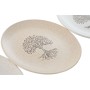 Plato Llano Home ESPRIT Blanco Beige Gres Tradicional 20 x 20 x 2,5 cm de Home ESPRIT, Platos y fuentes - Ref: S3059533, Prec...