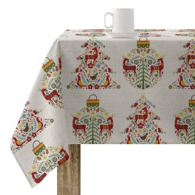 Fleckenabweisende geharzte Tischdecke Belum Christmas Flowers Rot grün natürlich 150 x 150 cm | Tienda24 Tienda24.eu