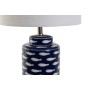 Desk lamp Home ESPRIT Blue White Ceramic 50 W 220 V 28 x 28 x 49 cm (2 Units) by Home ESPRIT, Bedside and Table Lamps - Ref: ...