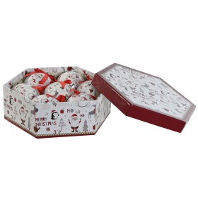 Bolas de Natal Home ESPRIT Branco Vermelho PVC (7 Unidades) de Home ESPRIT, Natal - Ref: S3059652, Preço: 9,81 €, Desconto: %