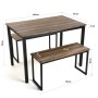 Set de mesa y banco Versa Madera 70 x 76 x 110 cm de Versa, Mesas - Ref: S3403492, Precio: 146,57 €, Descuento: %