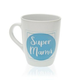 Caneca de Cerâmica Versa Super Mamá Grés (8,5 x 10 x 8,5 cm) de Versa, Canecas - Ref: S3405950, Preço: 3,47 €, Desconto: %