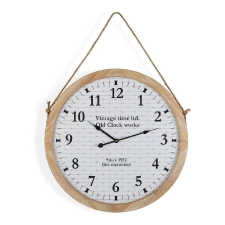 Horloge Murale Versa Vintage Métal Corde Bois MDF (53 x 5 x 53 cm) de Versa, Pendules murales - Réf : S3406330, Prix : 22,24 ...